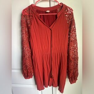 Crochet sleeve Dress